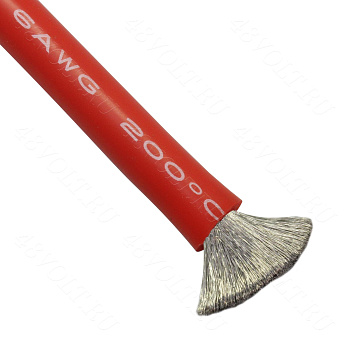 Силиконовый провод 6 awg красный